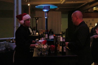 The museum's bartenders kept everyone in the holiday spirit