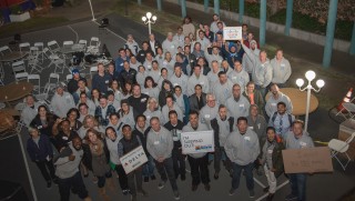 All the #CHSleepOut sleepers at Covenant House California. A few moments before we all jumped into sleeping bags.
Photo by: Ben Gibbs Photogrpahy