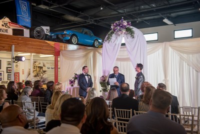 wedding reception at the marconi automotive museum
