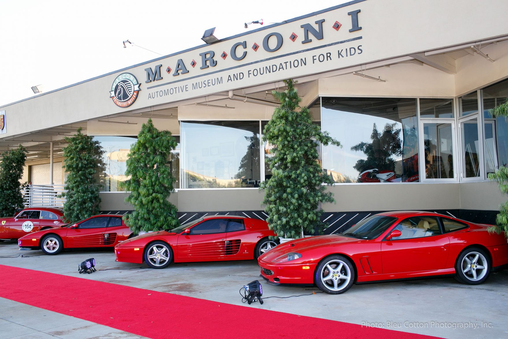 front view of the marconi automotive museum in tustin