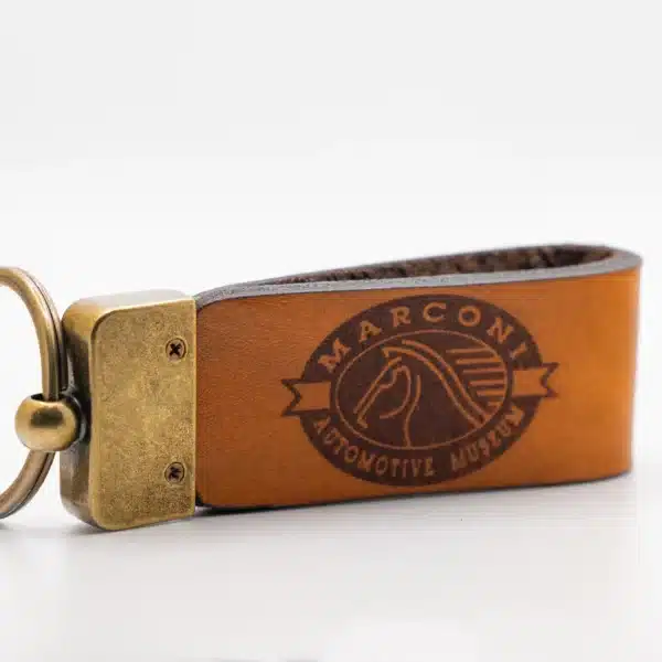 "The Marconi" Genuine Leather Keychain - Image 2
